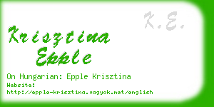 krisztina epple business card